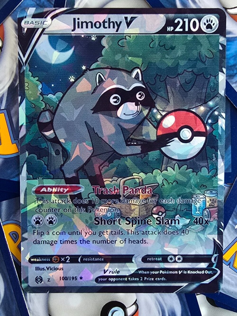 Jimothy The Racoon Pokemon Card
